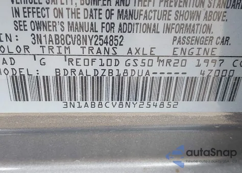 2022 Nissan Sentra Sv Xtronic Cvt from USA, damaged, VIN 3N1AB8CV8NY254852